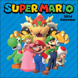 a poster of mario and friends in front of a blue background
