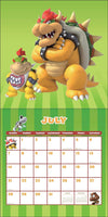 a calendar with a cartoon character on it
