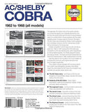 AC/Shelby Cobra: 1962 to 1968 (all models) (Owners' Workshop Manual)
