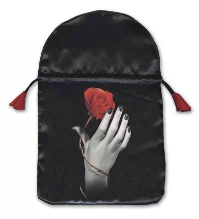 Rose in Hand Satin Tarot Bag