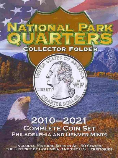 National Park Quarters Collector Folder 2010-2021: Complete Coin Set: Philadelphia and Denver Mints