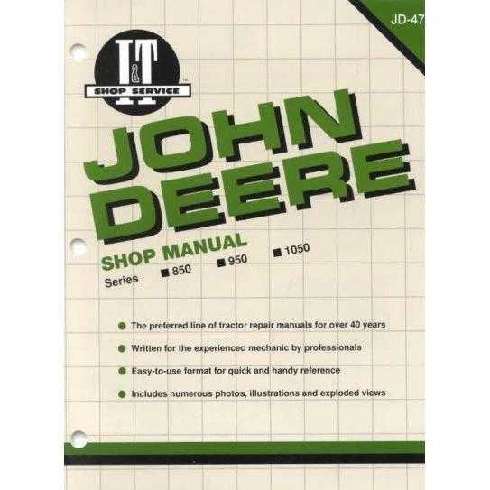 John Deere Shop Manual: Series 850, 950, 1050 (Jd-47) | ADLE International