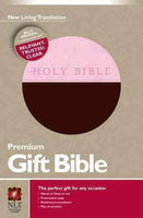 Holy Bible: New Living Translation, Pink/Dark Brown, Tutone, Leatherlike, Premium Gift Bible