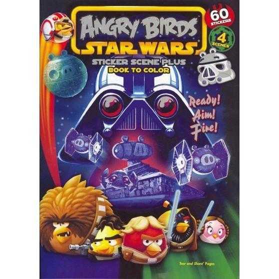 Angry Birds Star Wars: Sticker Scene Plus Book to Color | ADLE International