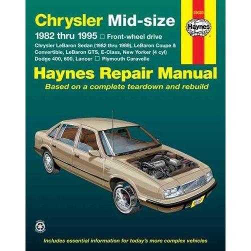 Haynes Chrysler Mid-size Cars Repair Manual, 1982-1995 (Haynes Repair Manual) | ADLE International