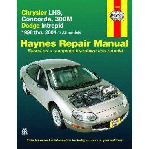 Haynes Repair Manual Chrysler LHS, Concorde, 300M, Dodge Intrepid, 1998 thru 2004 (Hayne's Automotive Repair Manual)