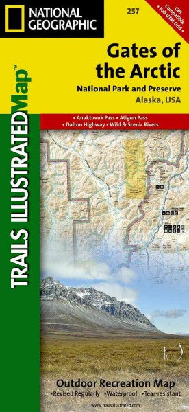 National Geographic Trails Illustrated Map Gates of the Arctic, National Park and Preserve, Alaska, USA (Trails Illustrated)