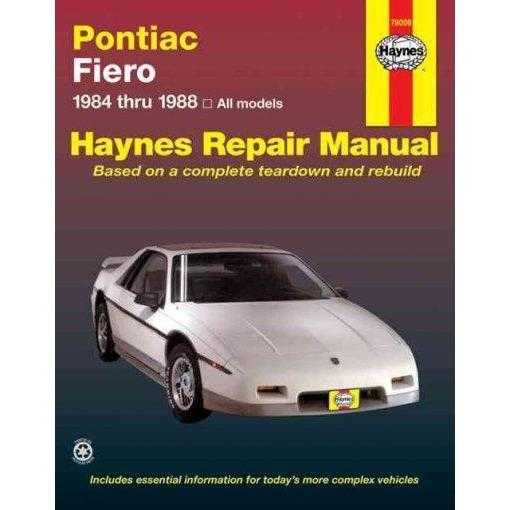 Pontiac Fiero, 1984-1988 (Haynes Manuals) | ADLE International