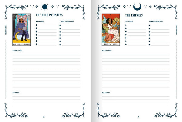 Weekly Tarot Planner 1 Card Spread Printable Tarot Journal Witchy