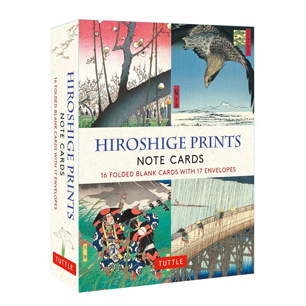 Hiroshige Prints, 16 Note Cards: 16 Different Blank Cards with 17 Patterned Envelopes (Woodblock Prints) | ADLE International