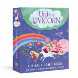 Uni the Unicorn: A 3-In-1 Card Deck: Card Games Include Go Fish, Concentration, and Snap