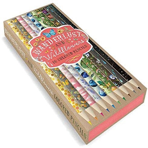 Wanderlust and Wildflowers: 10 Colored Pencils: (colored Pencils for Sketching, Colored Pencils for Daisy-Lovers)