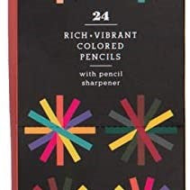 24 Piece Colored Pencil Set with Sharpener