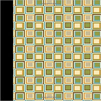 JOURNAL:with "retro small green squares "on this trendy 7.5" X 9.25" 150 pages |75 double